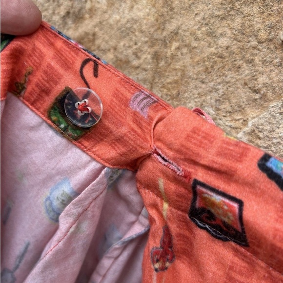 Emily Lovelock Small 4-6  Tiered Maxi Skirt Side Tie‎ Asian Theme Print EC - Picture 5 of 6